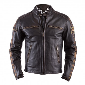 Helstons Ace Oldies Leather Jacket Brown