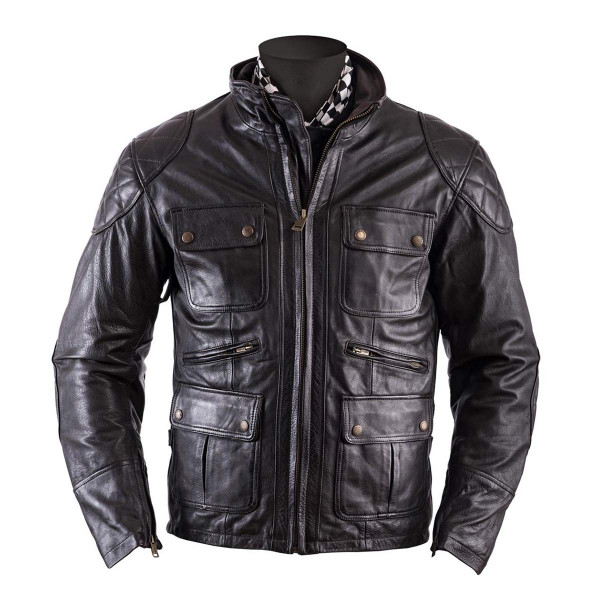 Helstons Hunt Leather Jacket Brown