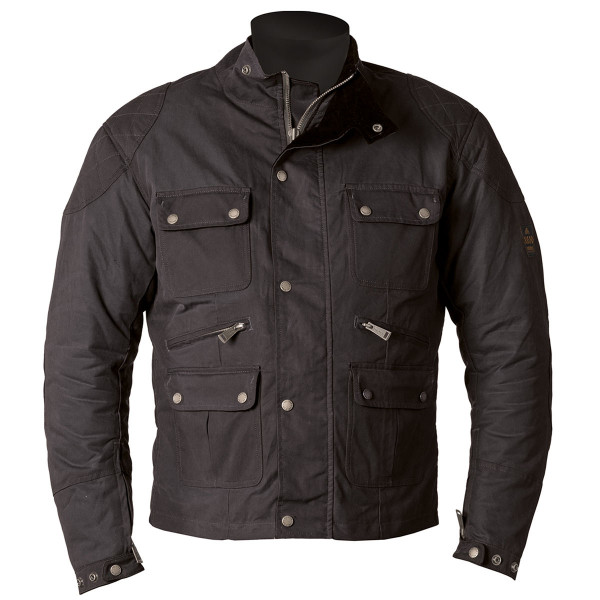 Helstons Hunt Waxed Cotton Jacket Black