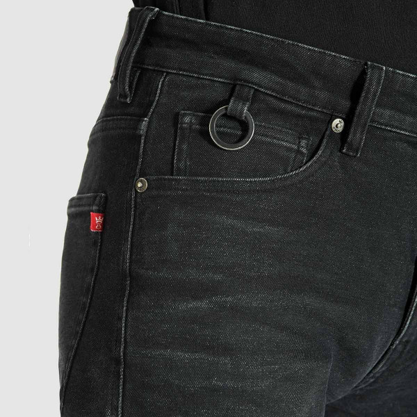 Pando Moto Robby Arm 01 Men's Jeans Black