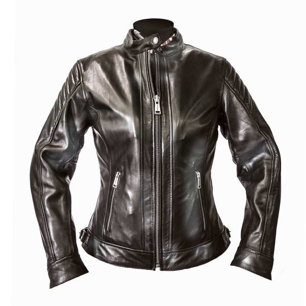 Helstons Star Leather Motorcycle Jacket Black - Women