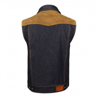 Rokker Mixed Vest Denim