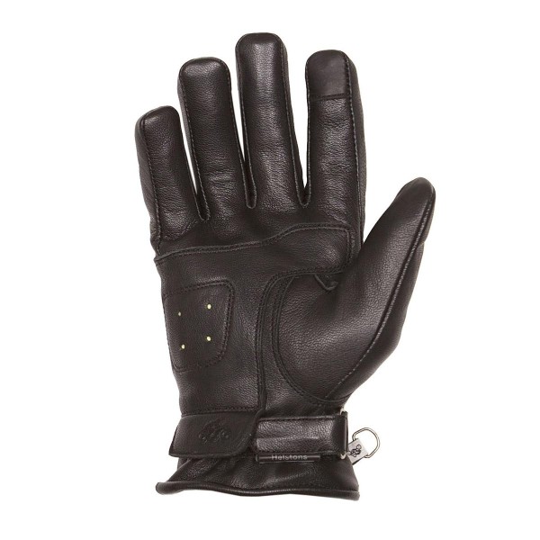 Helstons First Summer Leather Gloves Black Helstons First Summer Leather Gloves Black