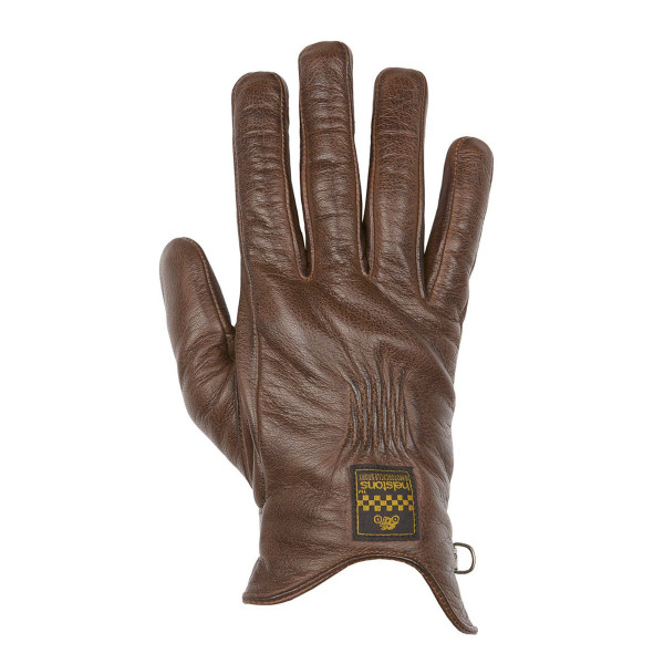 Helstons Condor Summer Leather Gloves Camel Black