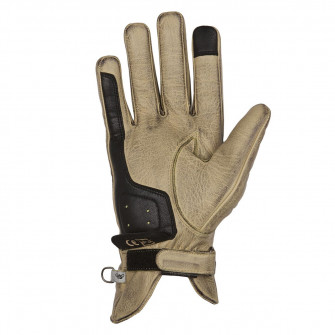 Helstons Condor Summer Leather Gloves Beige Black