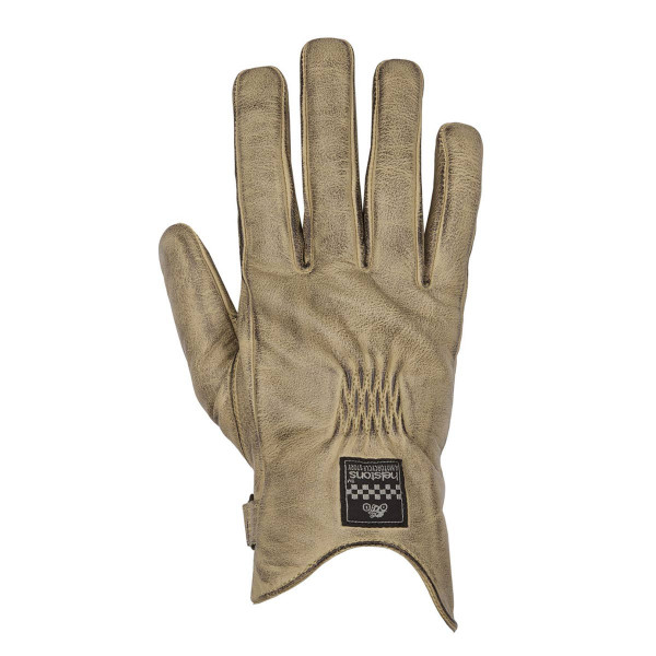 Helstons Condor Summer Leather Gloves Beige Black