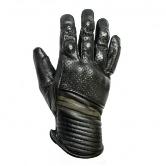 Helstons Corporate Leather Summer Gloves Black