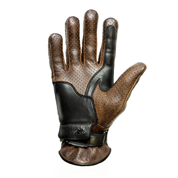 Helstons Corporate Leather Summer Gloves Black / Camel