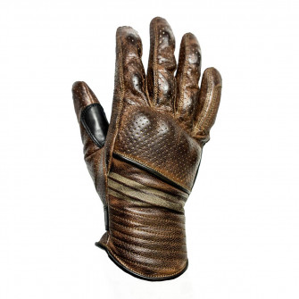 Helstons Corporate Leather Summer Gloves Black / Camel