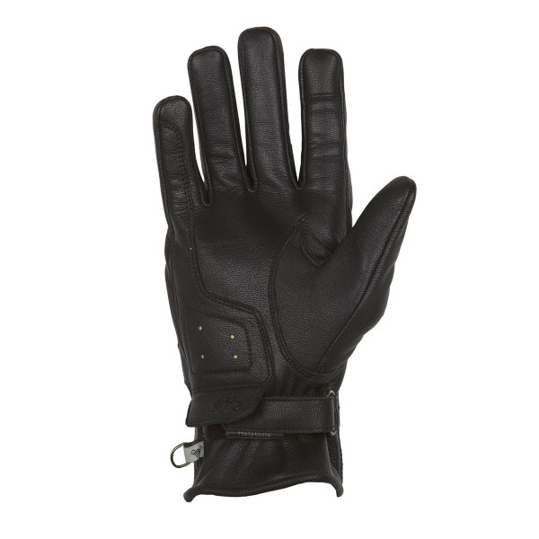 Helstons Mora Leather Summer Gloves Black/White/Grey