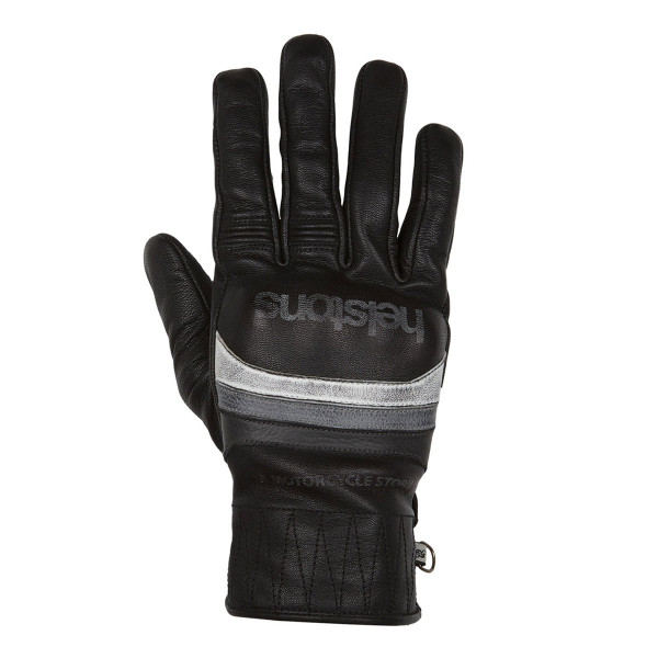 Helstons Mora Leather Summer Gloves Black/White/Grey