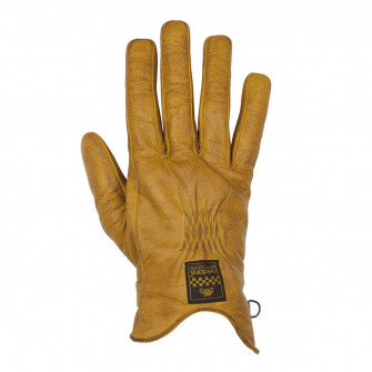 Helstons Swallow Leather Gloves Gold/Brown - Women