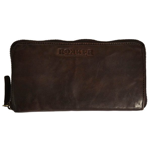 Rokker Lady Wallet Big Dark Brown