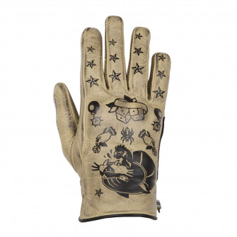 Helstons Panther Summer Gloves Black/ Beige - Women