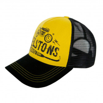 Helstons Cafe Racer Yellow/Black Cap 