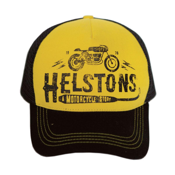 Helstons Cafe Racer Yellow/Black Cap 