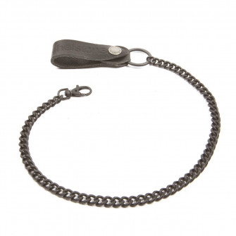 Helstons Chain & Leather Strap - Black