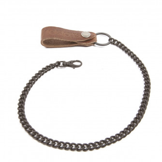 Helstons Chain & Leather Strap - Brown