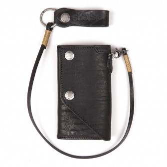 Helstons Leather Old Wallet - Black