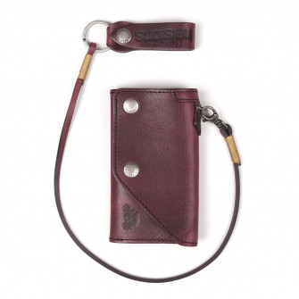 Helstons Leather Old Wallet - Bordeaux