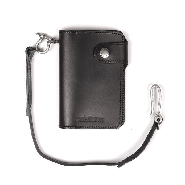 Helstons Leather Moon Wallet - Black Helstons Leather Moon Wallet - Black
