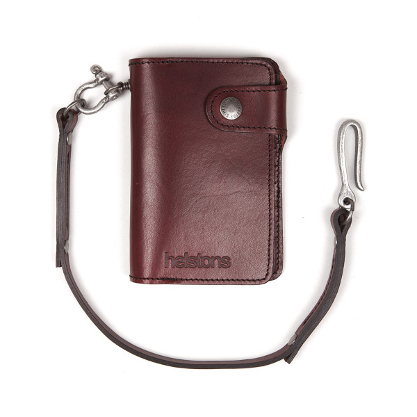 Helstons Leather Moon Wallet - Bordeaux