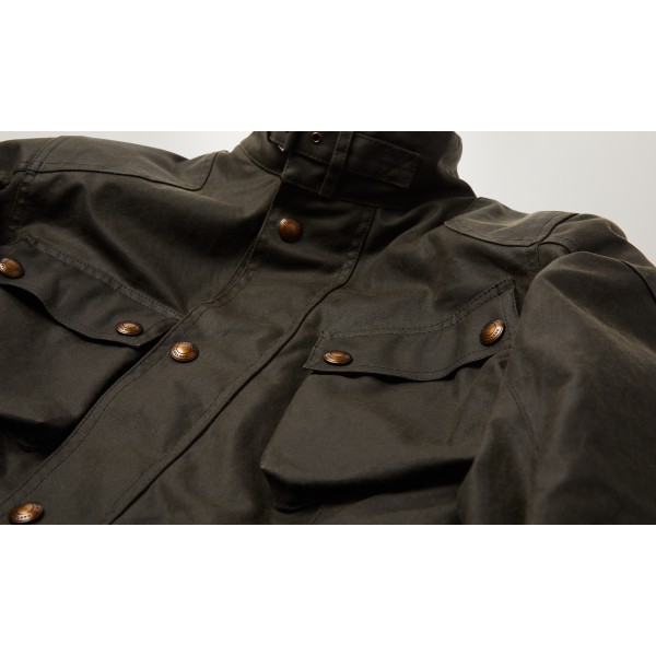 Belstaff Trialmaster Waxed Cotton Jacket - Olive Green Belstaff Trialmaster Waxed Cotton Jacket - Olive Green