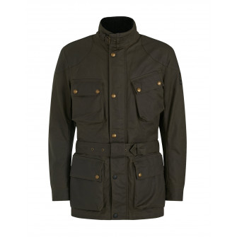 Belstaff Trialmaster Pro Waxed Cotton Jacket - Olive Green