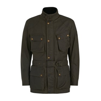 Belstaff Trialmaster Waxed Cotton Jacket - Olive Green