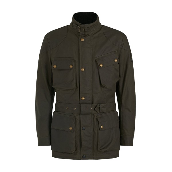 Belstaff Trialmaster Waxed Cotton Jacket - Olive Green Belstaff Trialmaster Waxed Cotton Jacket - Olive Green