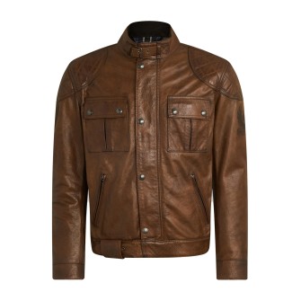 Belstaff Brooklands Leather Jacket - Burnt Cuero