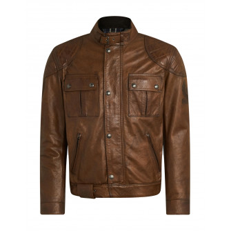 Belstaff Brooklands Leather Jacket - Burnt Cuero