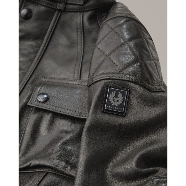 Belstaff Turner Leather Jacket - Antique Black