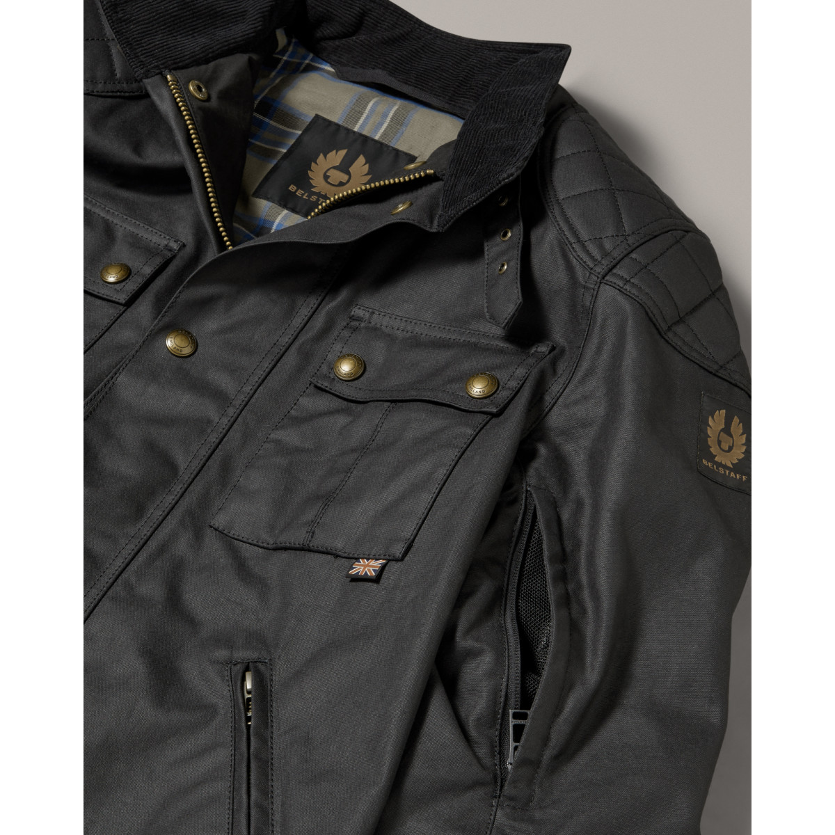 Belstaff Brooklands Waxed Cotton Jacket Black