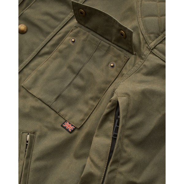 Belstaff Brooklands Waxed Cotton Jacket - Olive Green Belstaff Brooklands Waxed Cotton Jacket - Olive Green