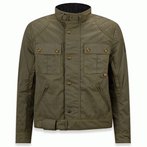 Belstaff Brooklands Waxed Cotton Jacket - Olive Green Belstaff Brooklands Waxed Cotton Jacket - Olive Green
