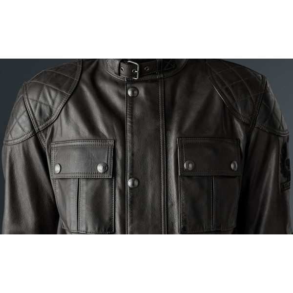 Belstaff Brooklands Leather Jacket - Antique Black