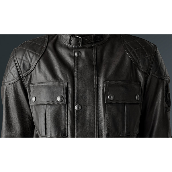 Belstaff Brooklands Leather Jacket - Antique Black