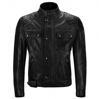 Belstaff Brooklands Leather Jacket - Antique Black