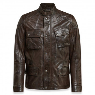 Belstaff Turner Leather Jacket - Black / Brown