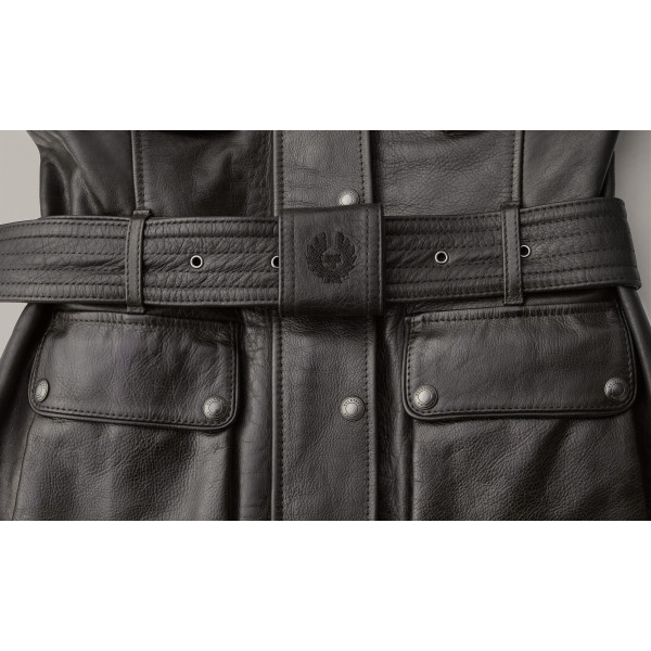 Belstaff Trialmaster Leather Jacket Antique Black - Women