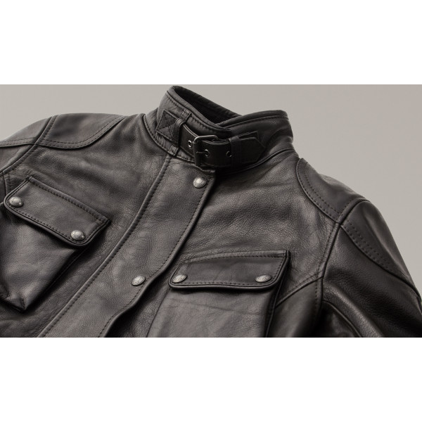 Belstaff Trialmaster Leather Jacket Antique Black - Women