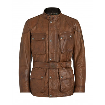 Belstaff Trialmaster Pro Hand Waxed Leather Jacket - Burnt Cuero