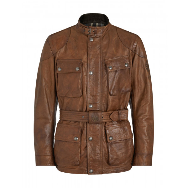 Belstaff Trialmaster Pro Hand Waxed Leather Jacket - Burnt Cuero