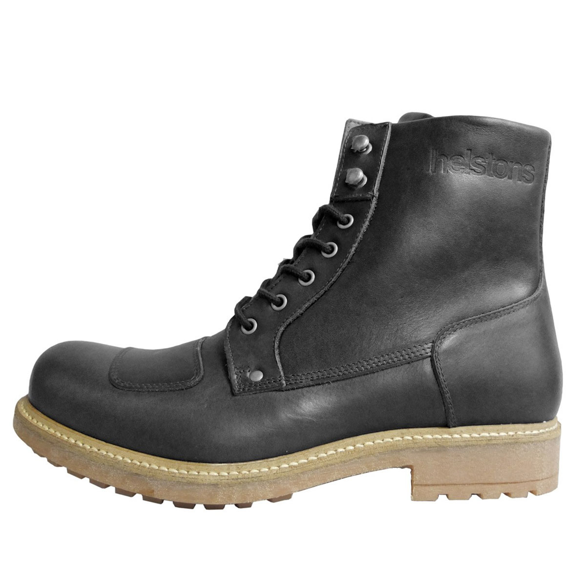 Helstons Mountain Leather Motorcycle Boots Black