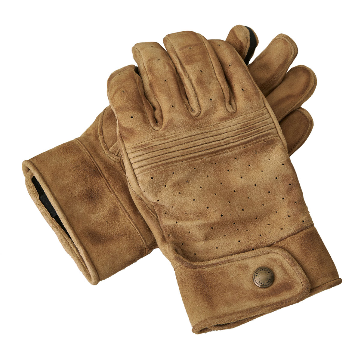 Belstaff Montgomery Summer Goatskin Motorcycle Gloves Sand