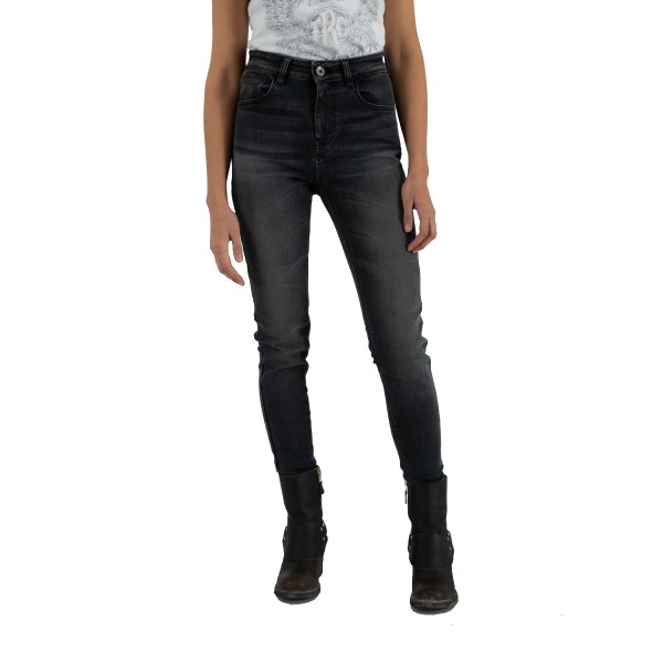Rokker Rokkertech Jean Lady High Waist Dark Grey - Women Rokker Rokkertech Jean Lady High Waist Dark Grey - Women