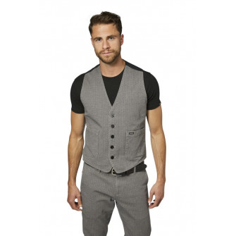 Rokker Waistcoat Tweed Grey