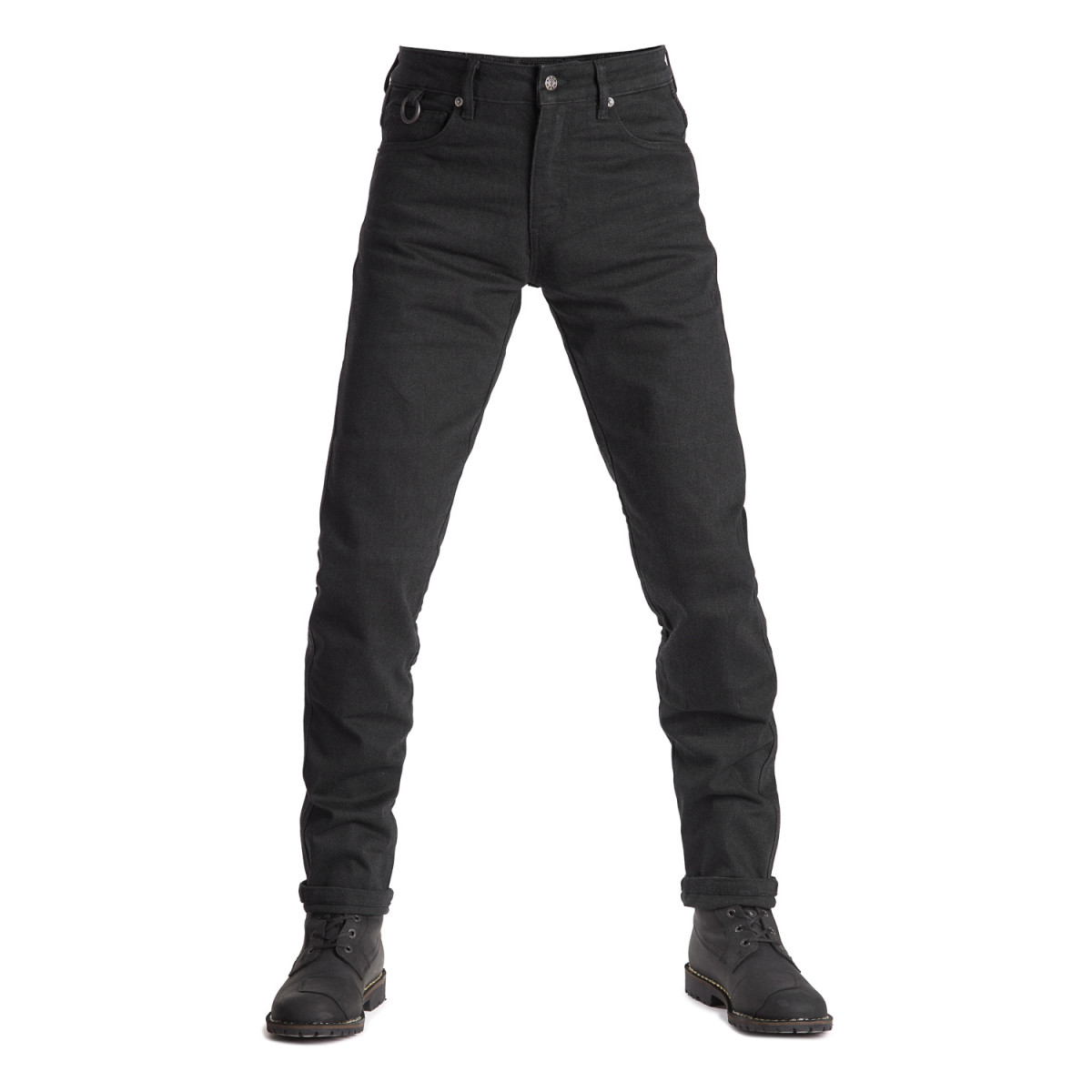 Pando Moto Karl Cor 02 Slim Fit Black Motorcycle Jeans