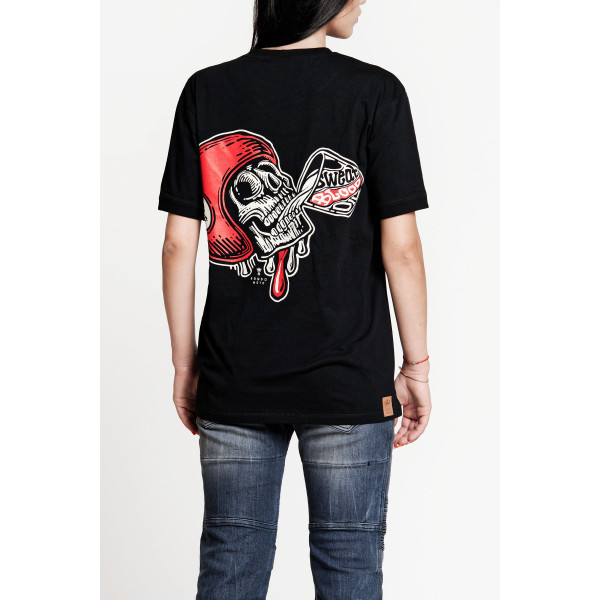 Pando Moto Mike Red Skull 01 Unisex T-Shirt